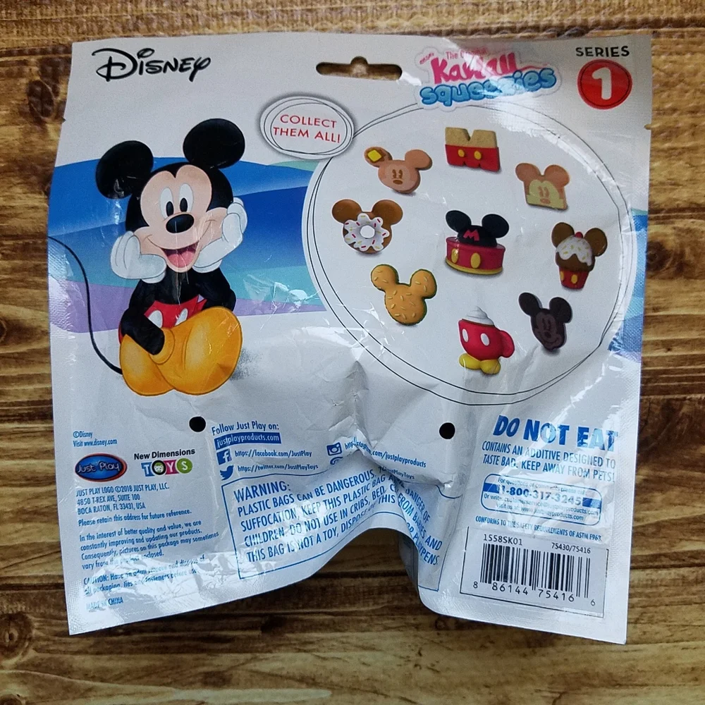 Disney Mickey and Minnie Mouse Kawaii Squeezies Squishies Set Stress Ball Fidget